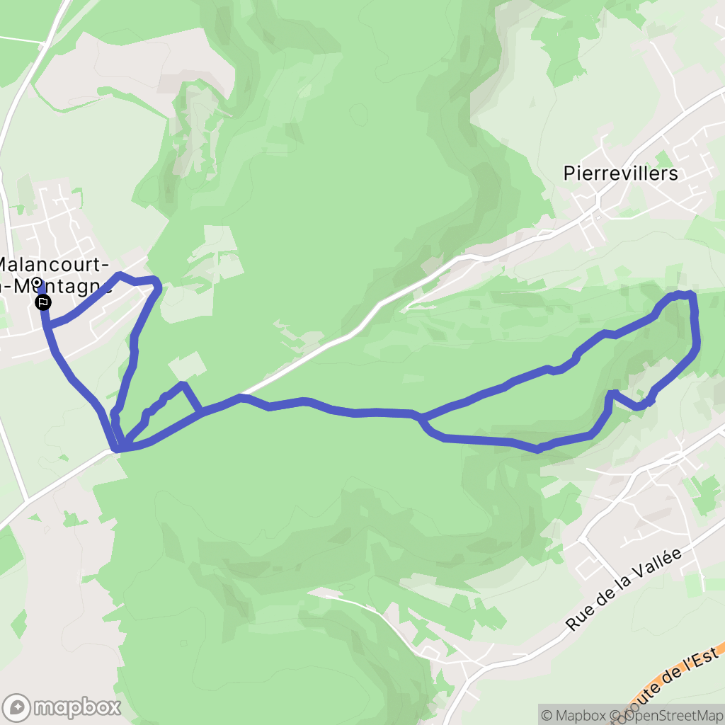 Amnéville : carte du parcours de randonnée - France