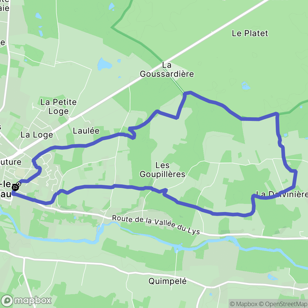 Azay-le-Rideau : carte du parcours de randonnée - France