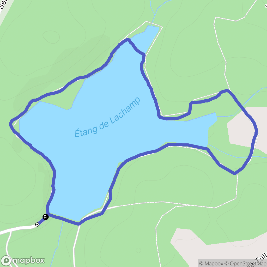 Saint-Germain-les-Vergnes : carte du parcours de randonnée - France