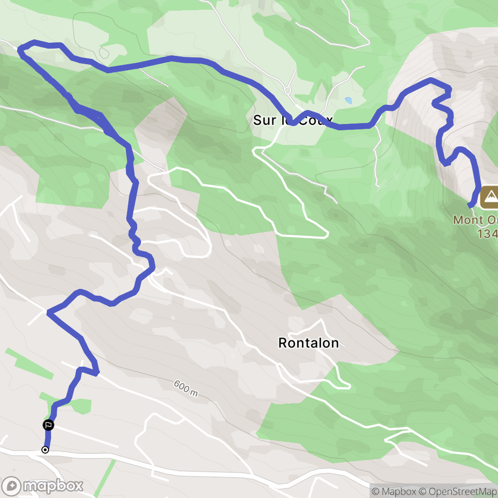 Thyez : carte du parcours de randonnée - France