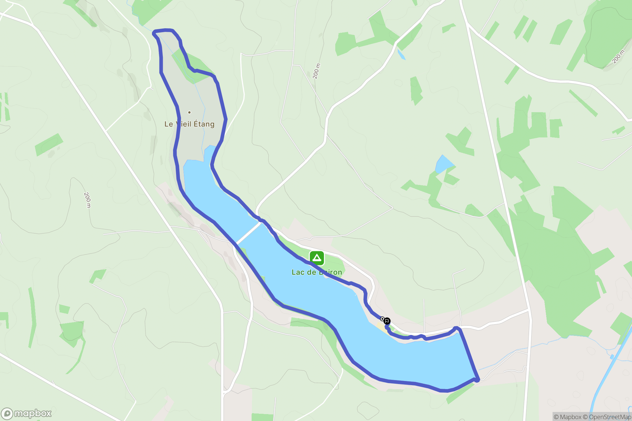 Bairon et ses environs : carte du parcours de randonnée - France