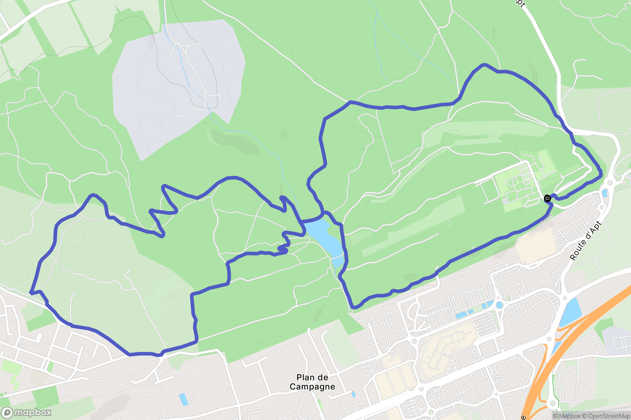 Cabriès : carte du parcours de randonnée - France