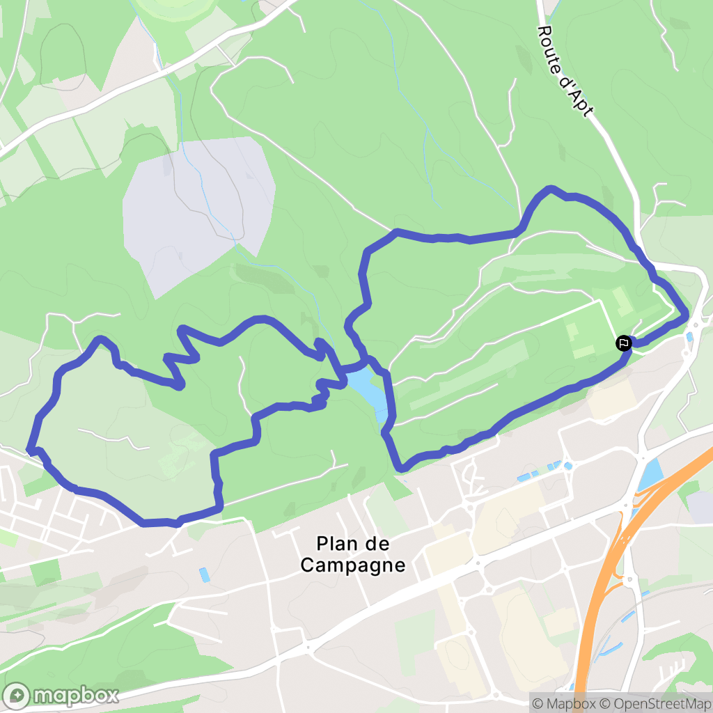 Cabriès : carte du parcours de randonnée - France