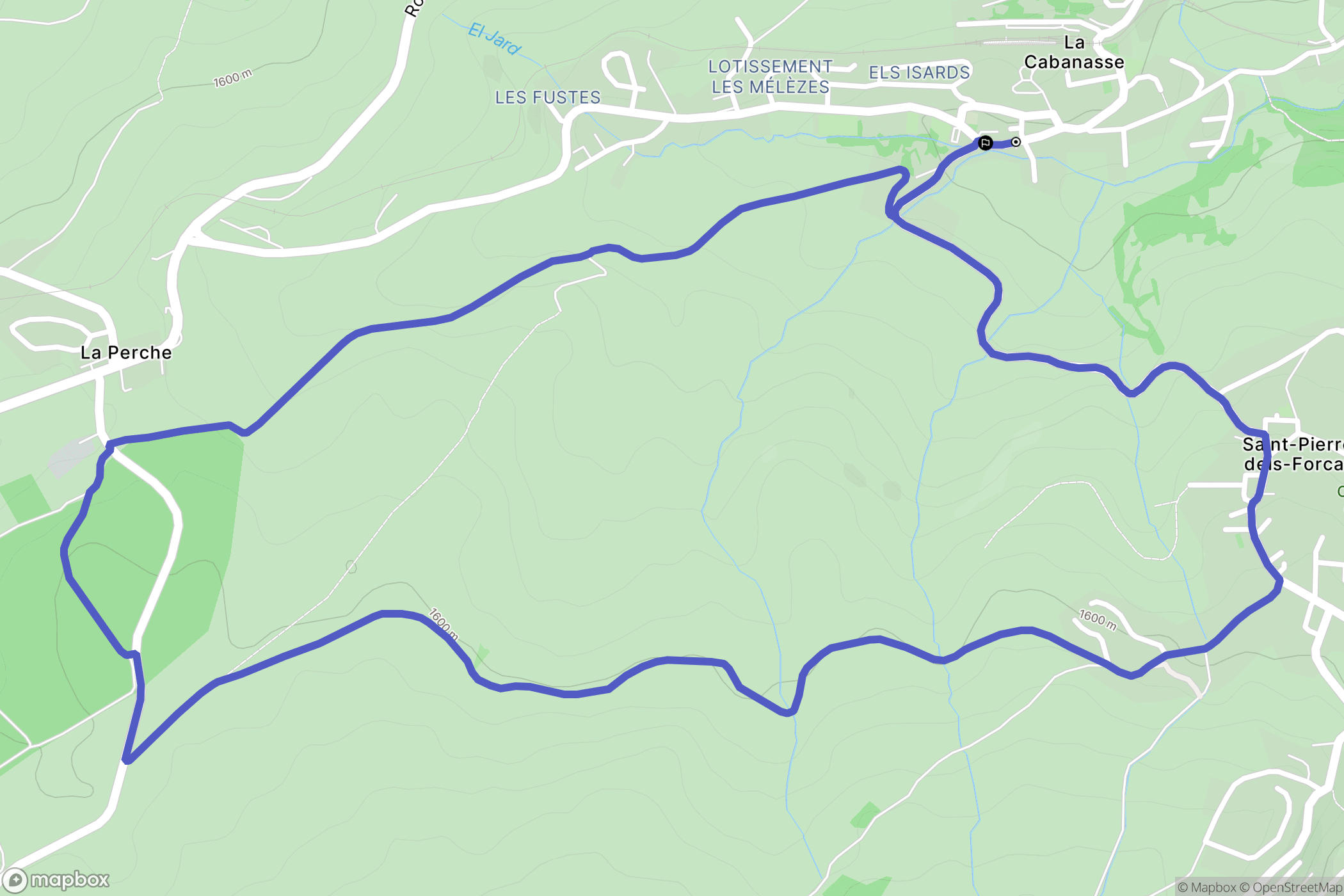 La Cabanasse : carte du parcours de randonnée - France
