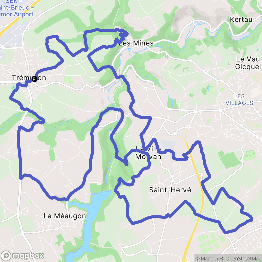 Trémuson : carte du parcours de randonnée - France