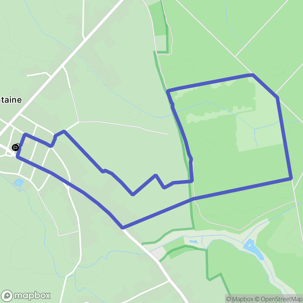 Englefontaine : carte du parcours de randonnée - France