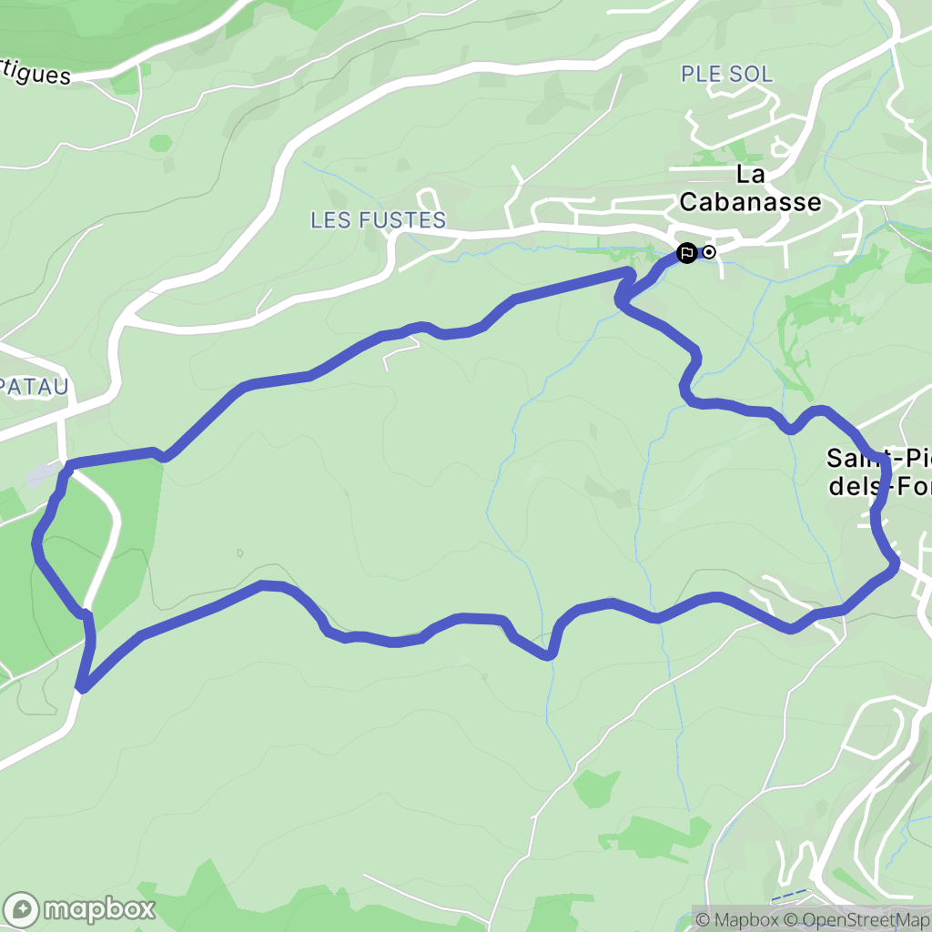 La Cabanasse : carte du parcours de randonnée - France