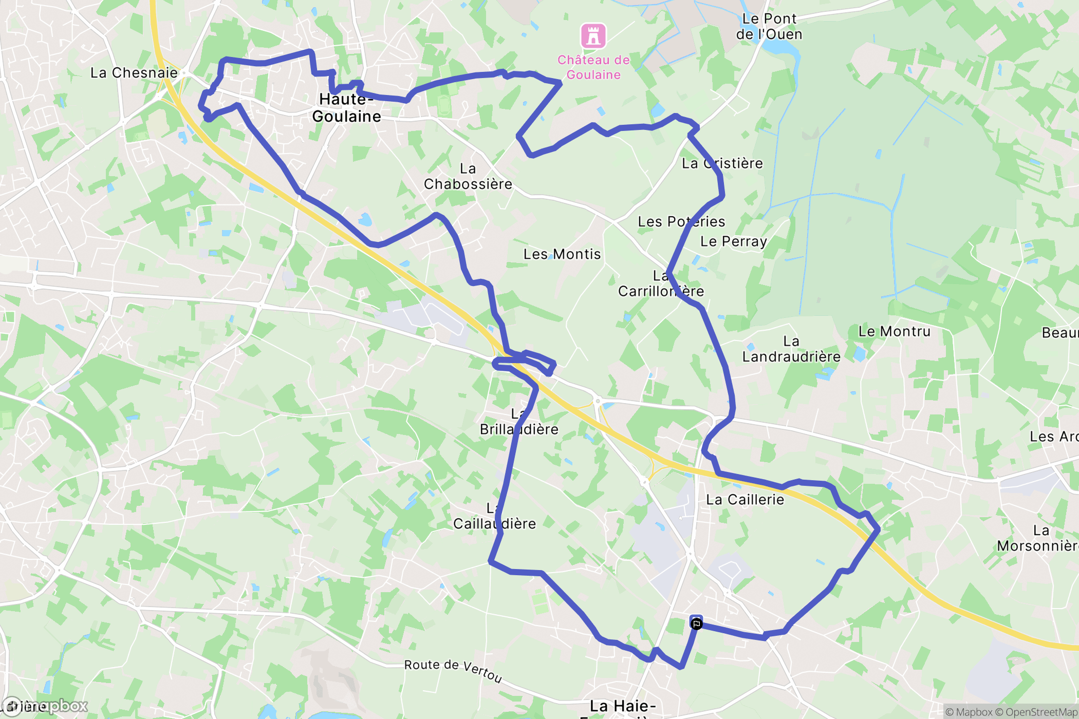 La Haie-Fouassière : carte du parcours de randonnée - France