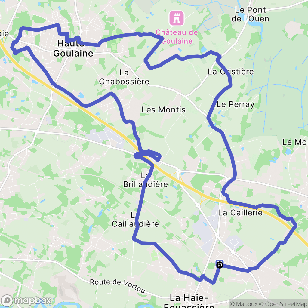 La Haie-Fouassière : carte du parcours de randonnée - France