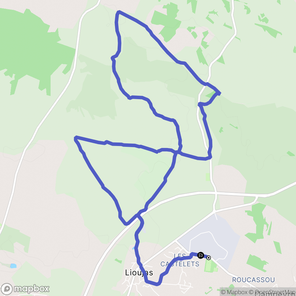 La Loubière : carte du parcours de randonnée - France