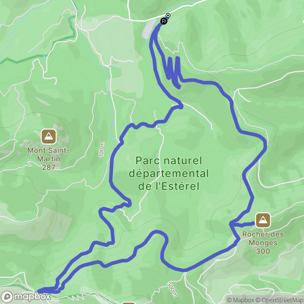 Théoule-sur-Mer : carte du parcours de randonnée - France