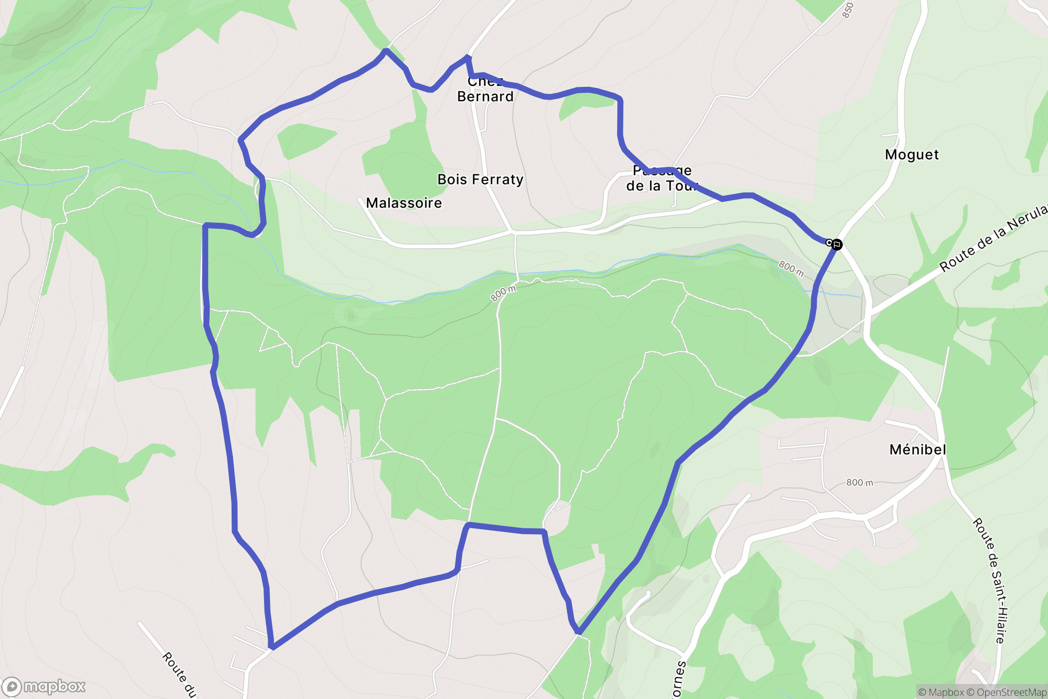 Groisy : carte du parcours de randonnée - France