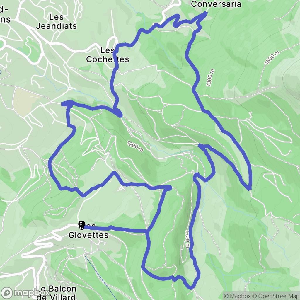 Villard-de-Lans : carte du parcours de randonnée - France