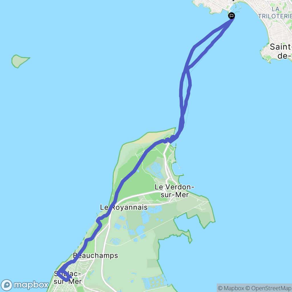 Royan : carte du parcours de randonnée - France