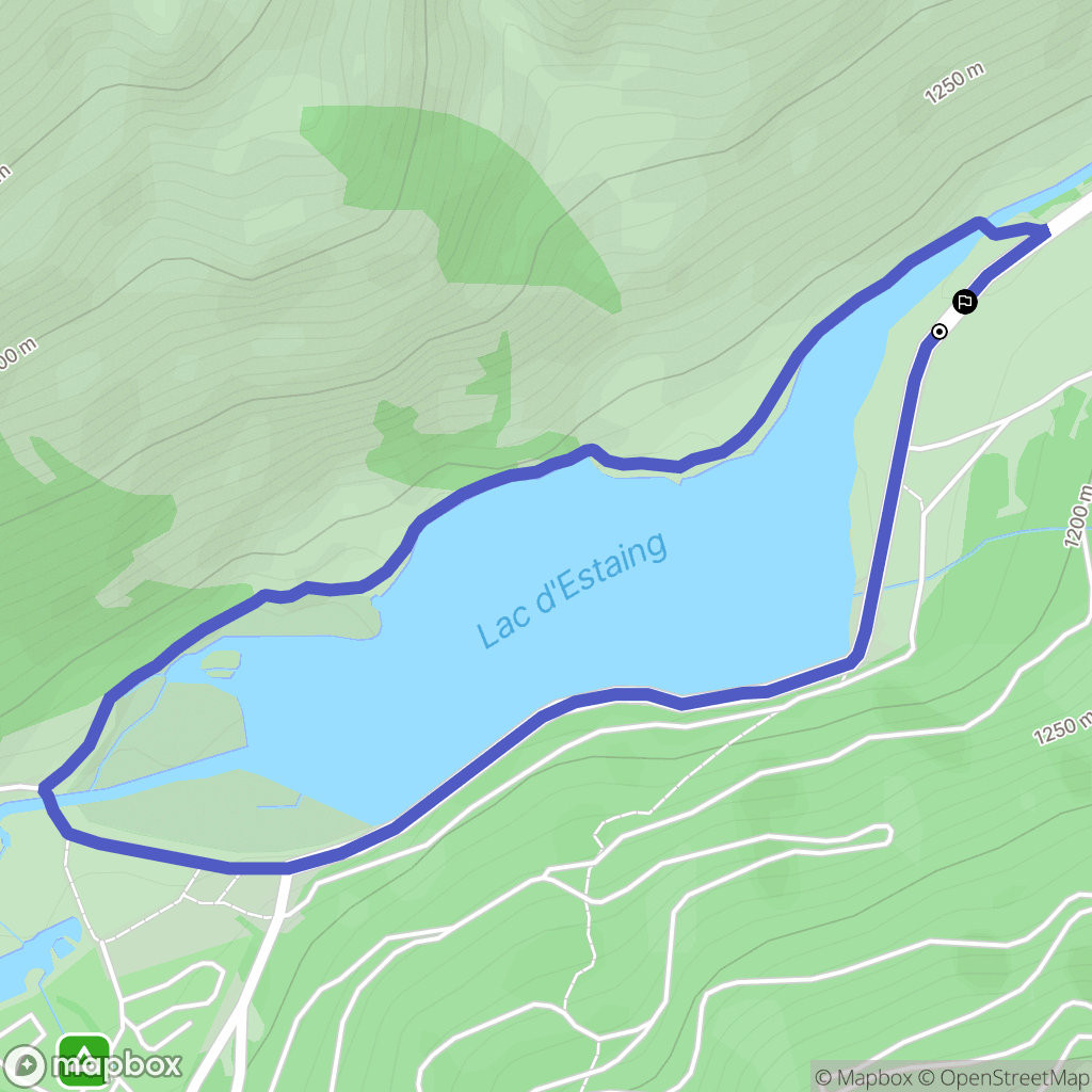 Estaing : carte du parcours de randonnée - France