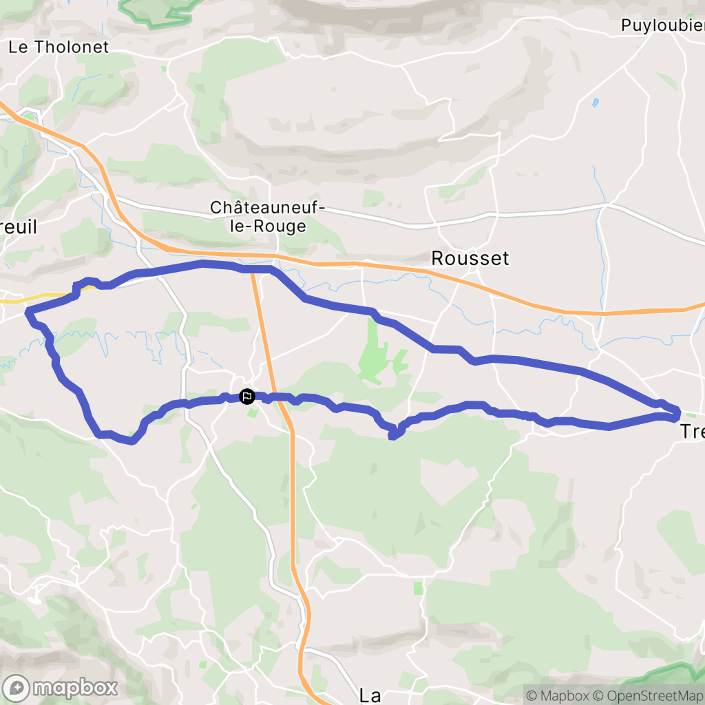 Fuveau : carte du parcours de randonnée - France
