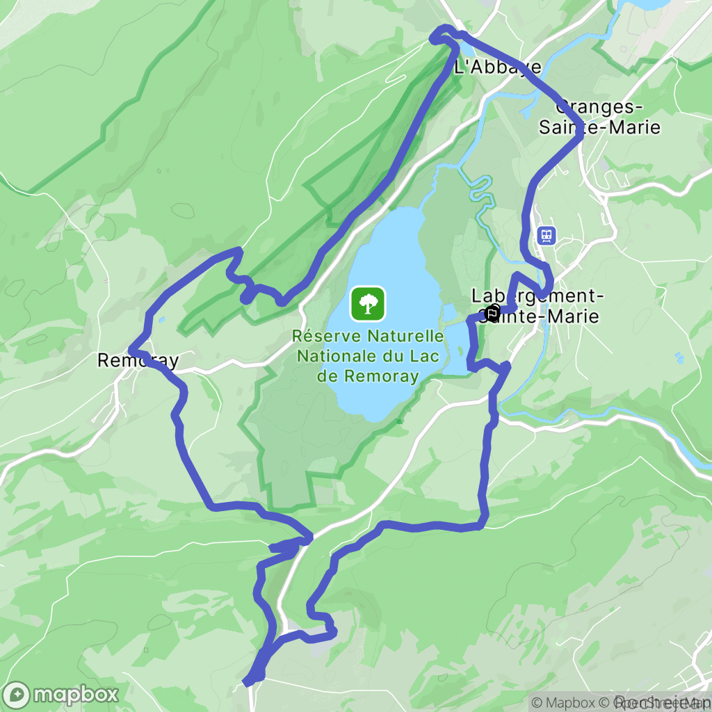 Labergement-Sainte-Marie : carte du parcours de randonnée - France