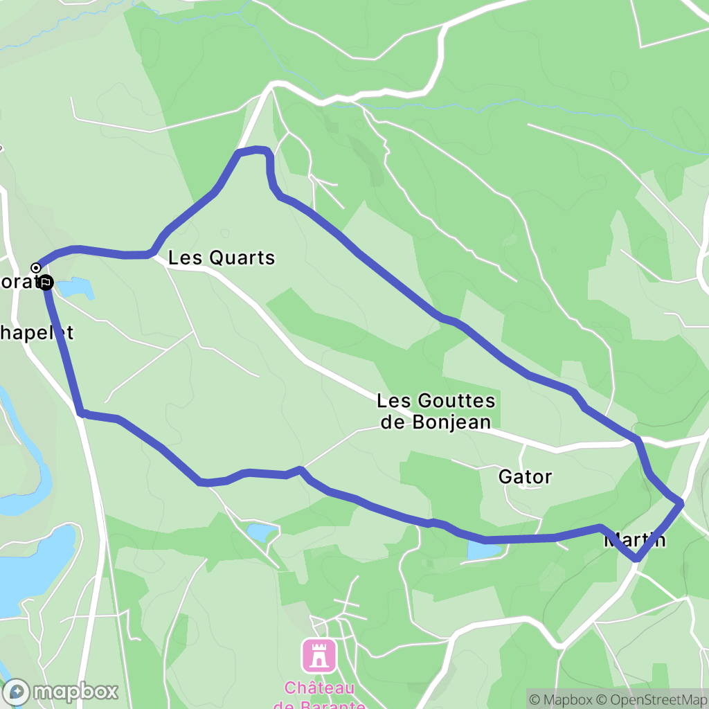 Dorat : carte du parcours de randonnée - France