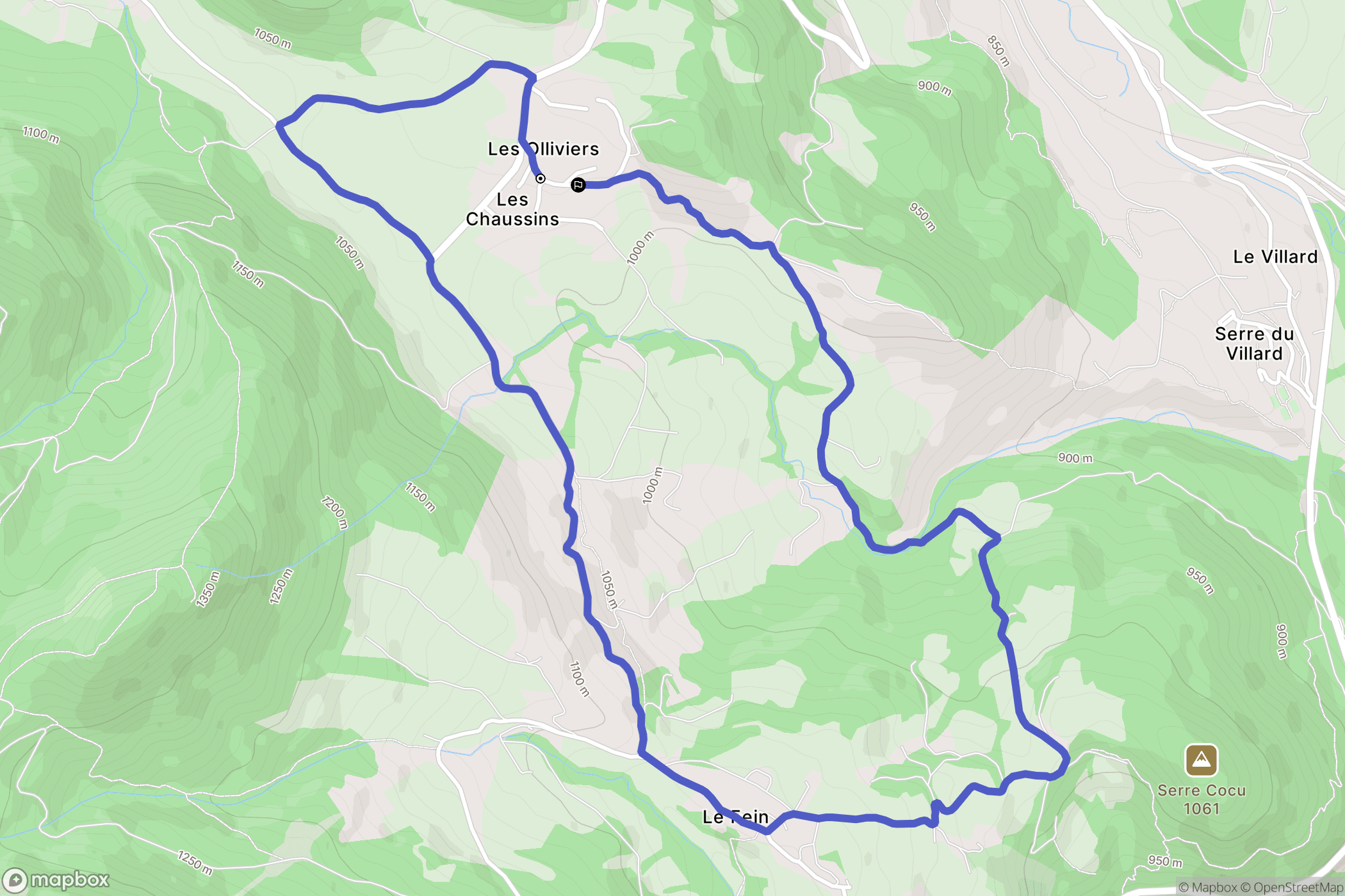 Chorges : carte du parcours de randonnée - France