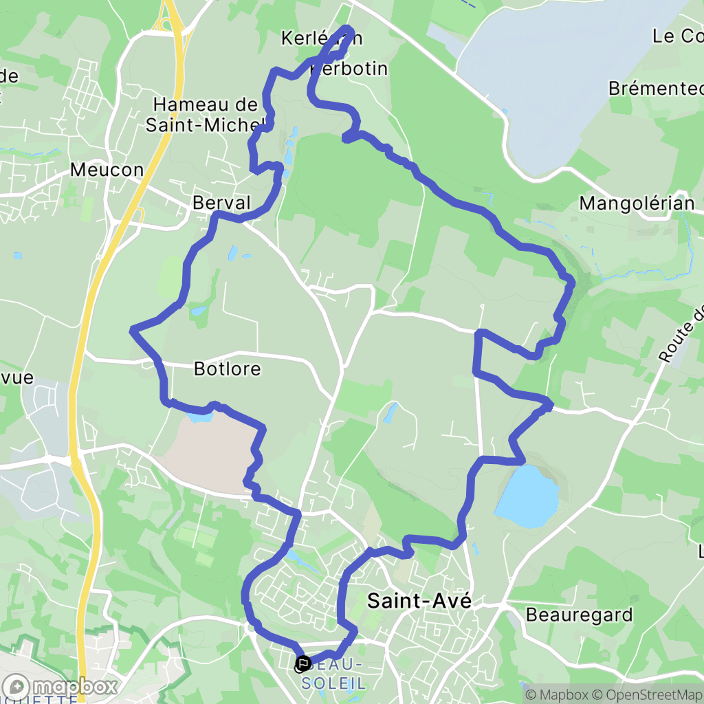 Saint-Avé : carte du parcours de randonnée - France