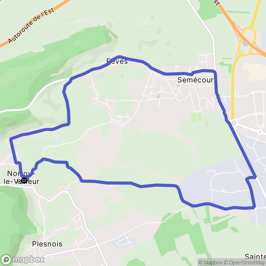 Norroy-le-Veneur : carte du parcours de randonnée - France