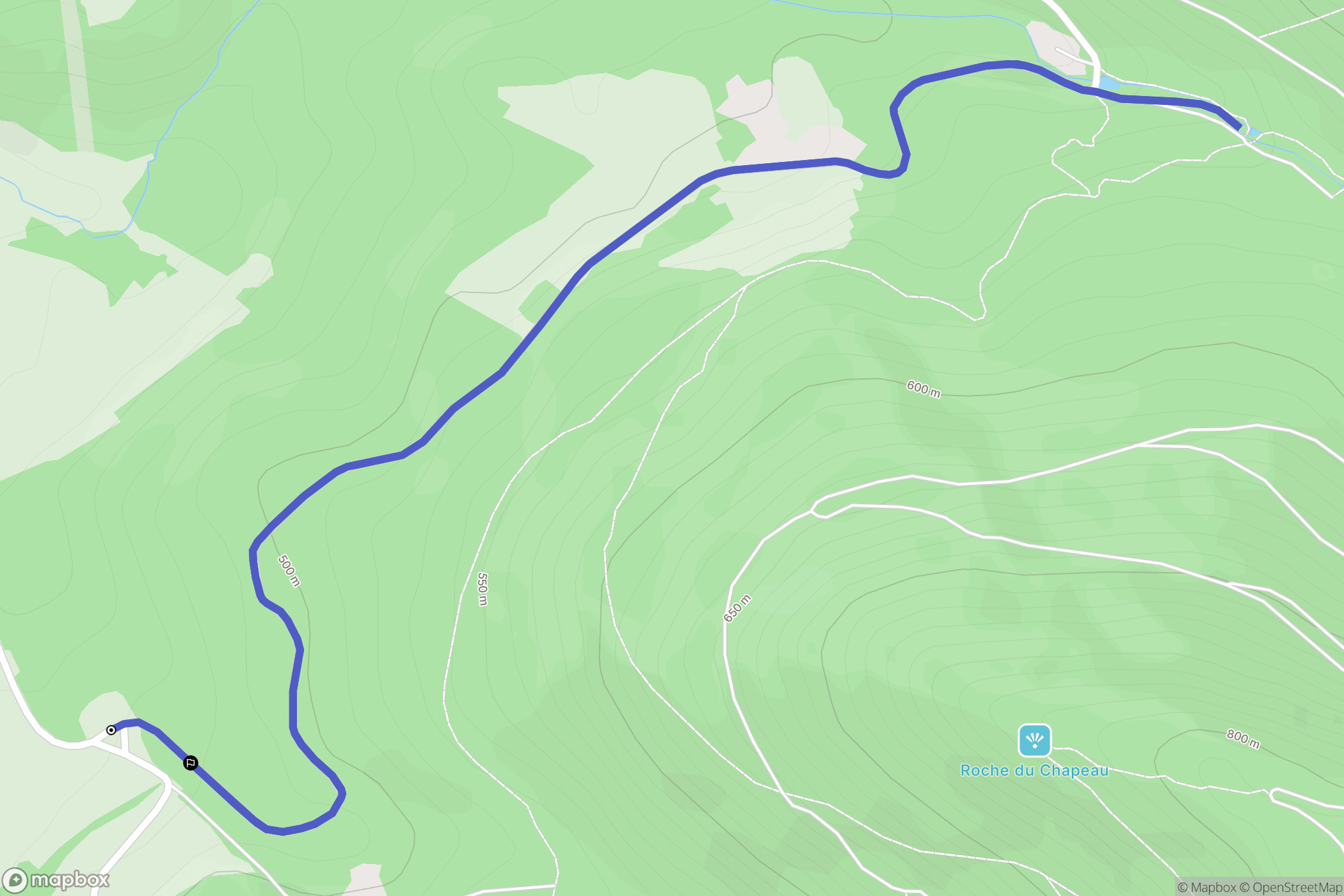 Saint-Dié-des-Vosges : carte du parcours de randonnée - France