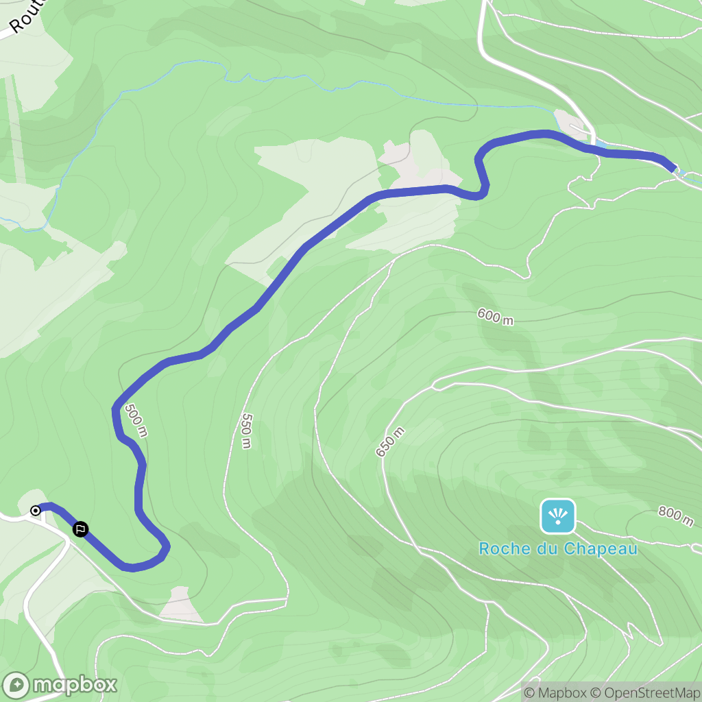 Saint-Dié-des-Vosges : carte du parcours de randonnée - France