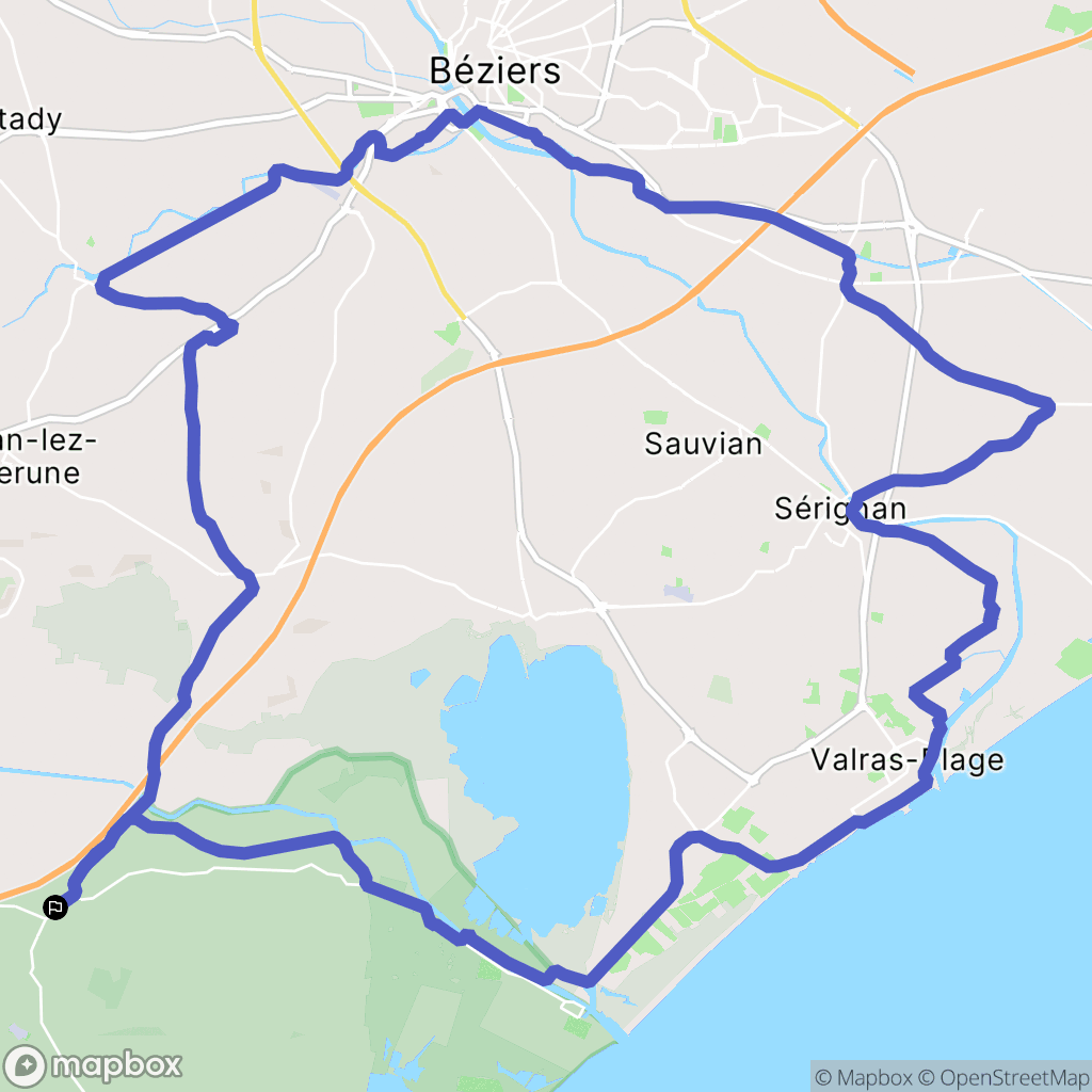 Fleury : carte du parcours de randonnée - France
