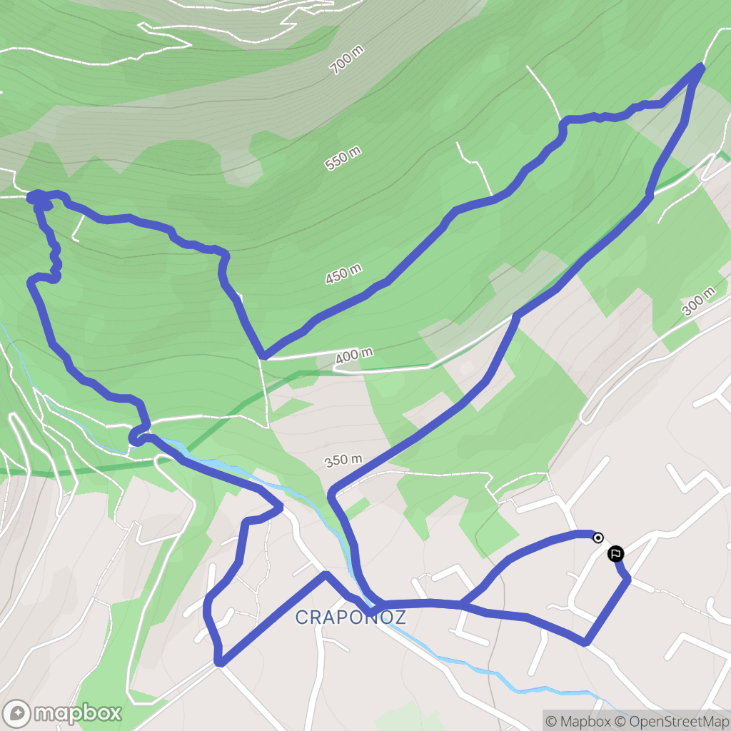 Crolles : carte du parcours de randonnée - France