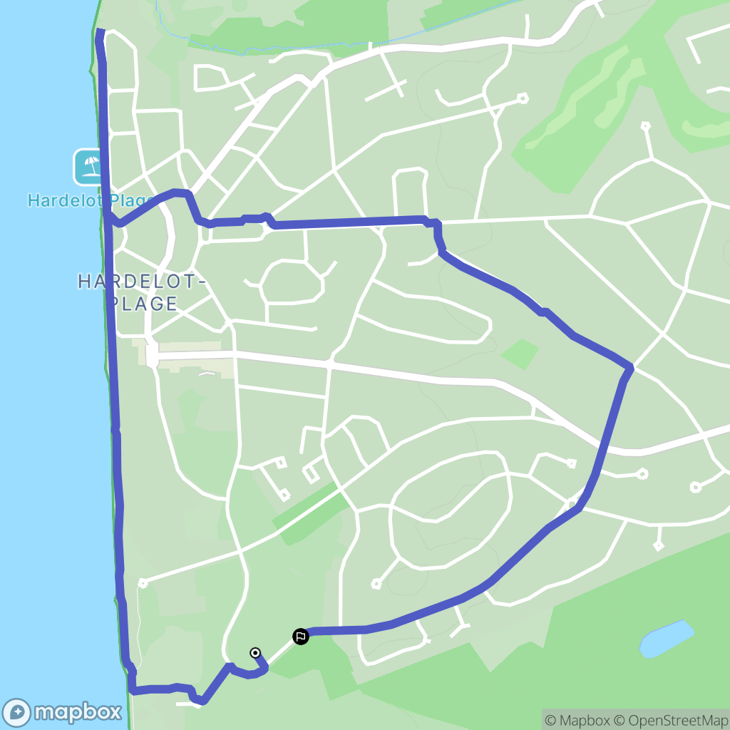 Neufchâtel-Hardelot : carte du parcours de randonnée - France
