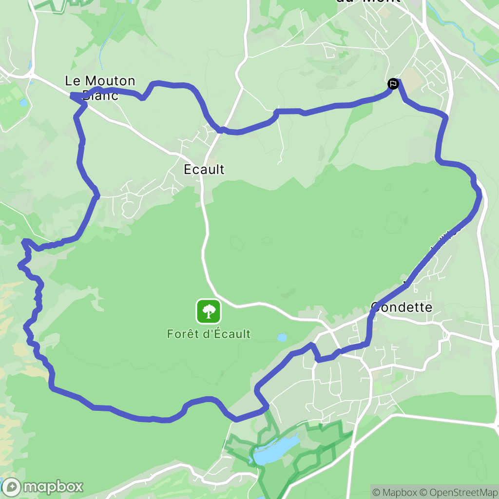 Saint-Étienne-au-Mont : carte du parcours de randonnée - France