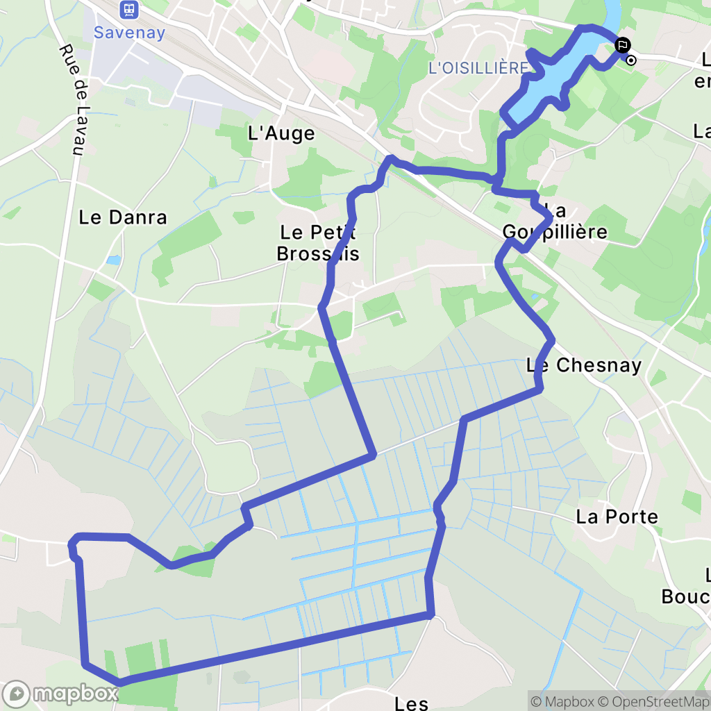 Savenay : carte du parcours de randonnée - France