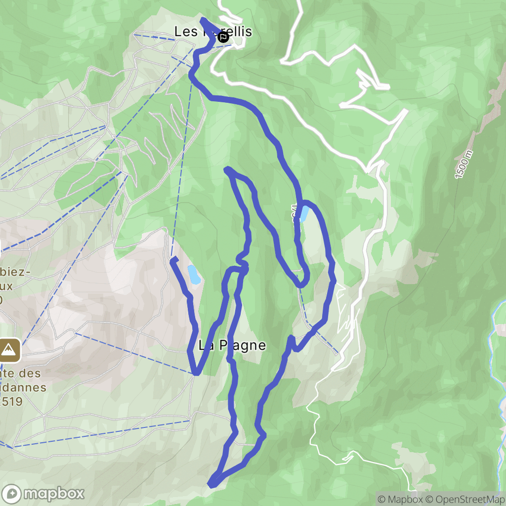 Montricher-Albanne : carte du parcours de randonnée - France