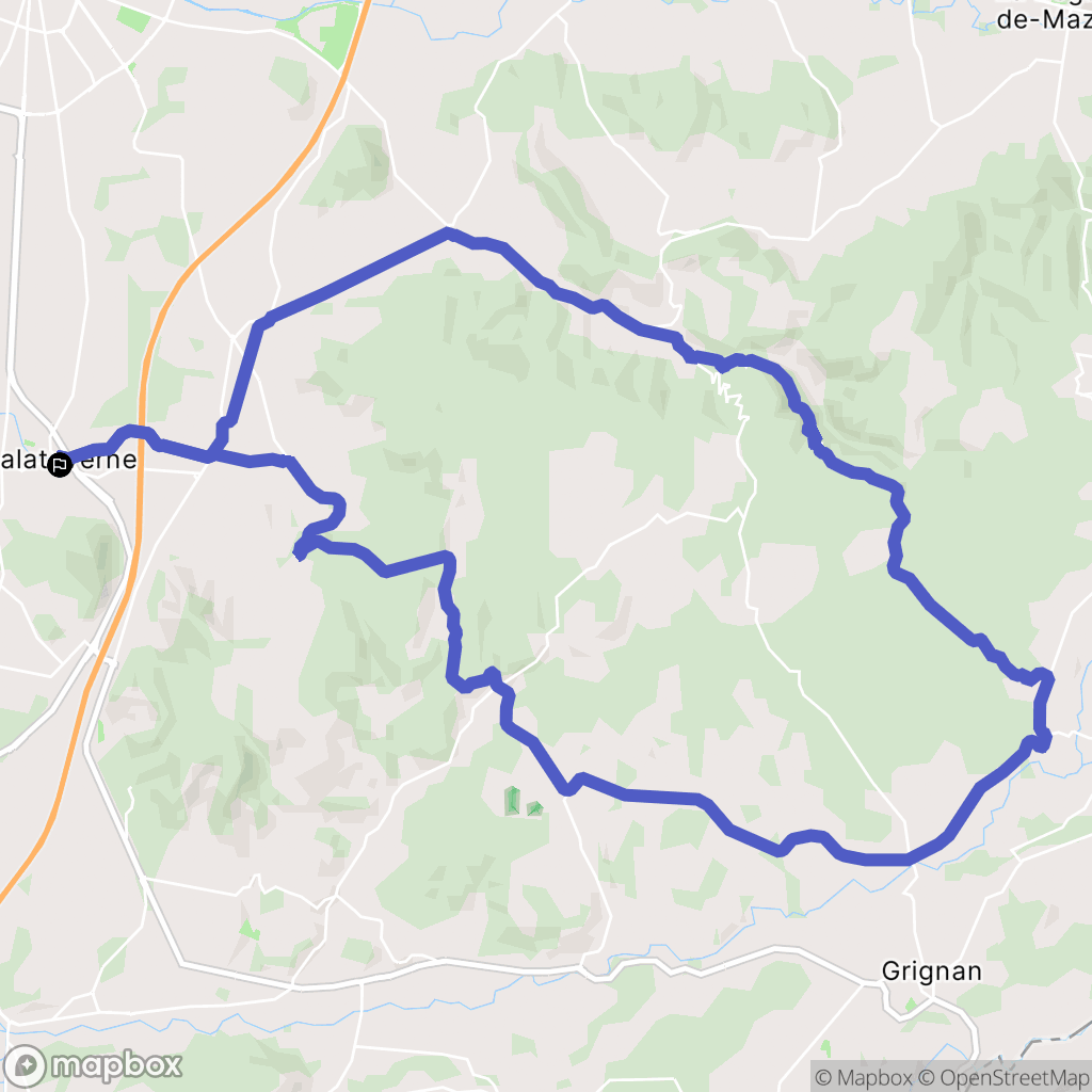 Malataverne : carte du parcours de randonnée - France