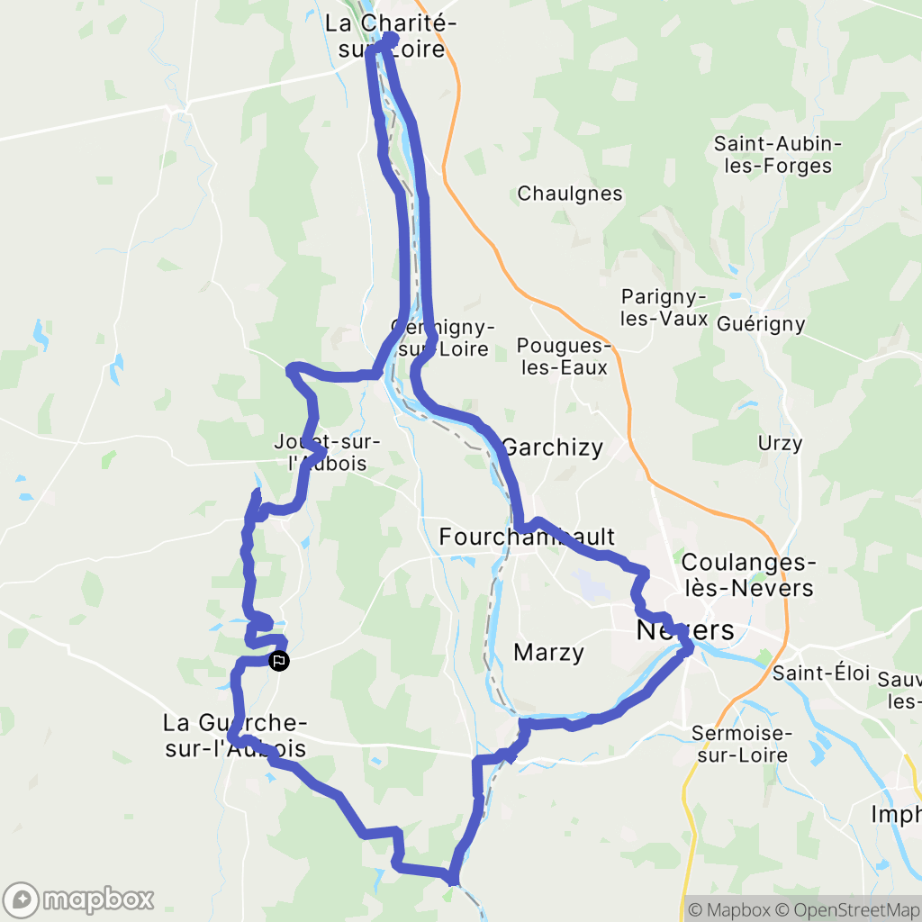 Le Chautay : carte du parcours de randonnée - France
