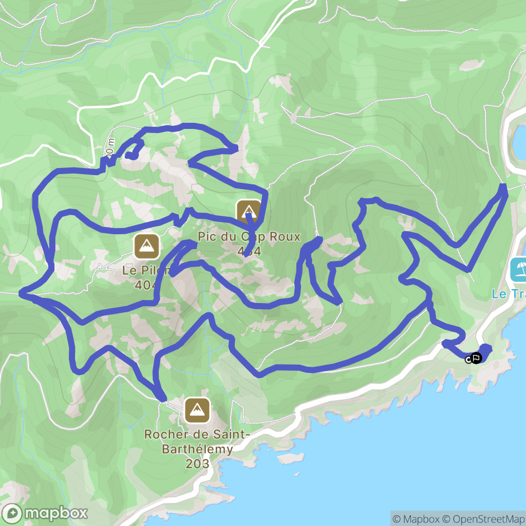 Saint-Raphaël : carte du parcours de randonnée - France