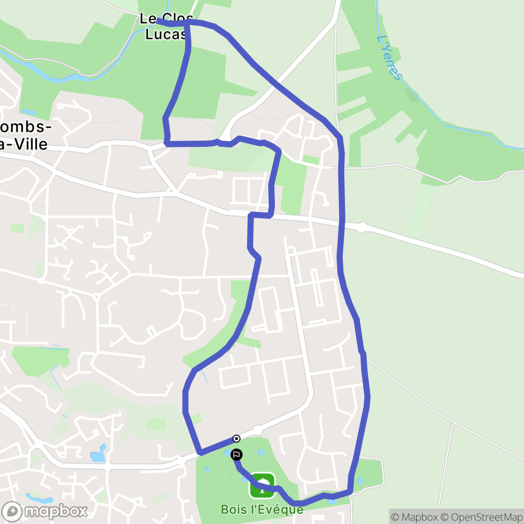 Combs-la-Ville : carte du parcours de randonnée - France