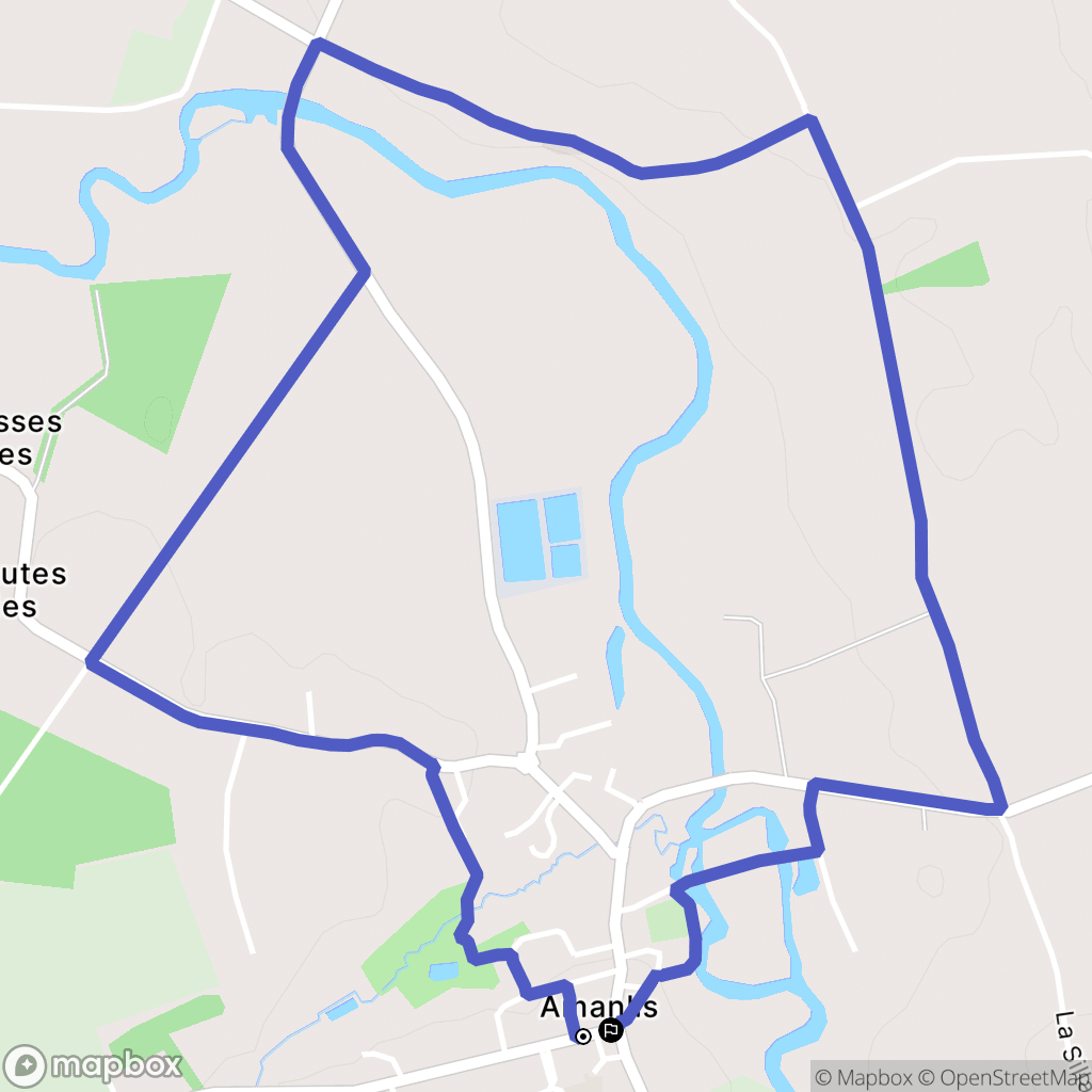 Amanlis : carte du parcours de randonnée - France