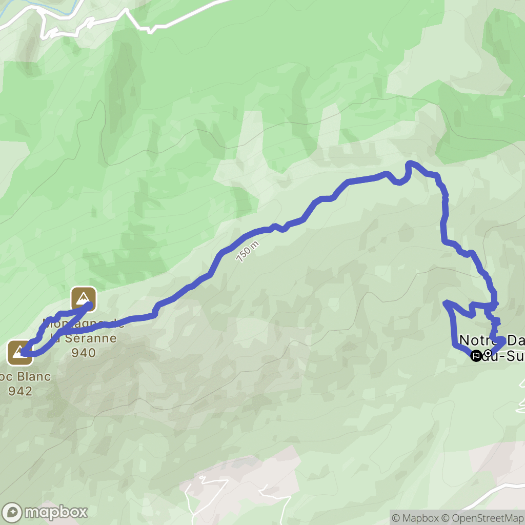 Brissac : carte du parcours de randonnée - France