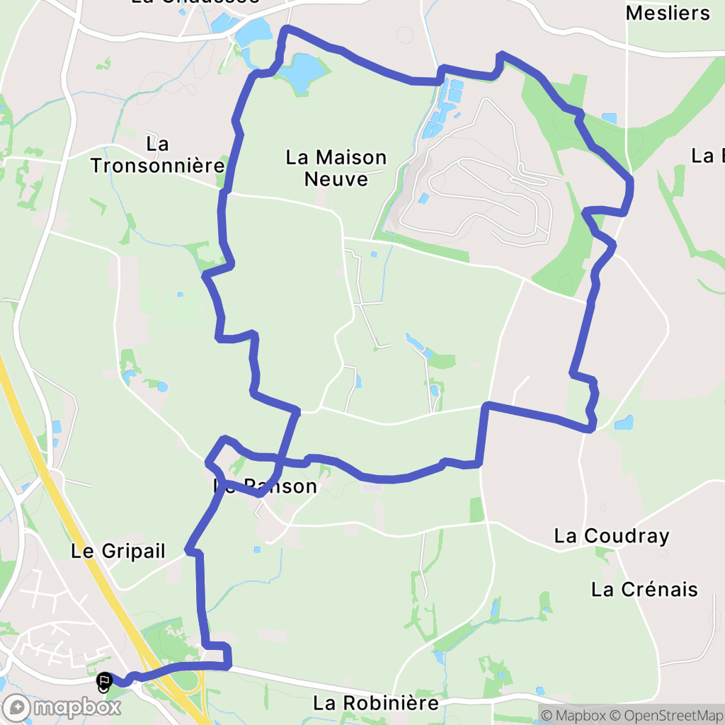 Vignoc : carte du parcours de randonnée - France