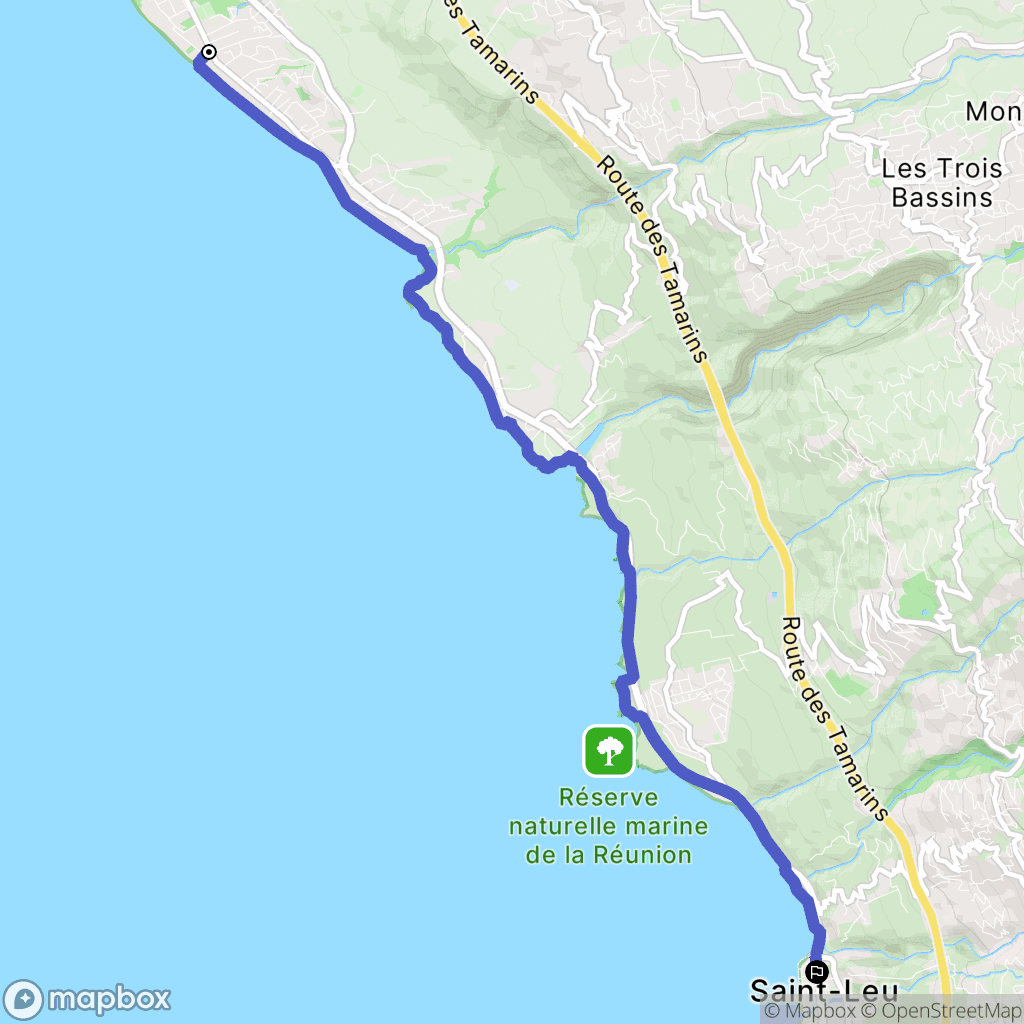 Saint Paul : carte du parcours de randonnée - France