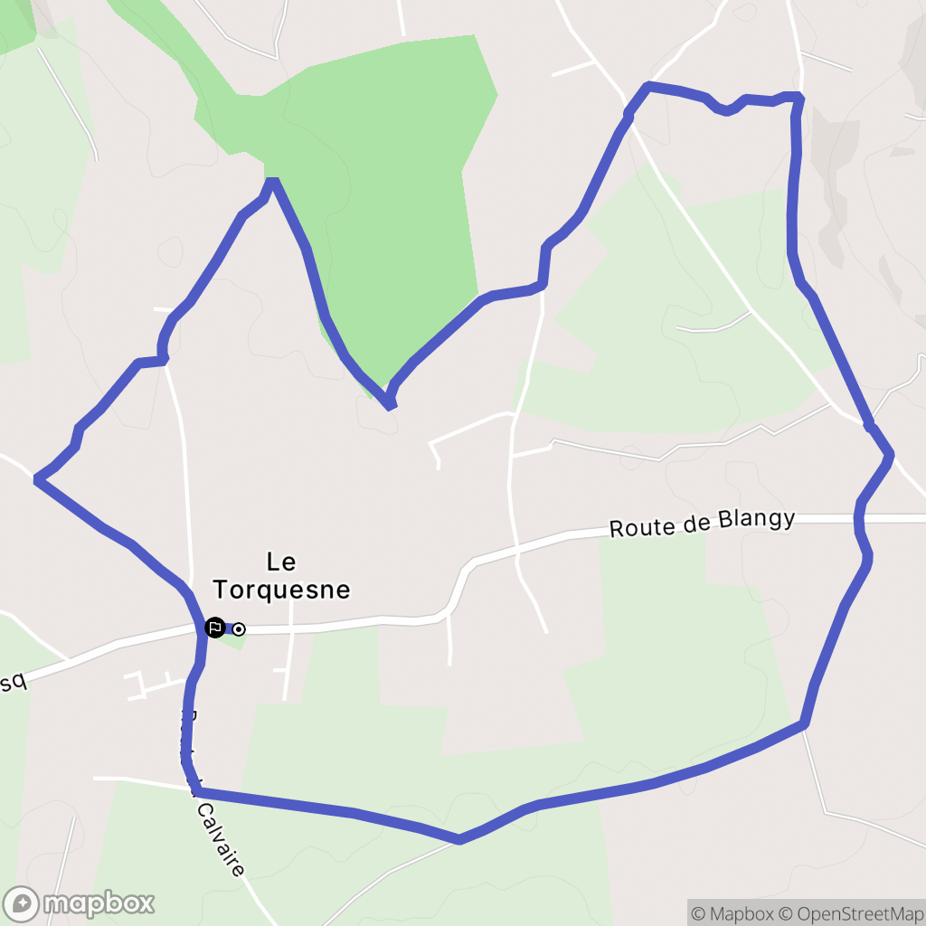 Le Torquesne : carte du parcours de randonnée - France