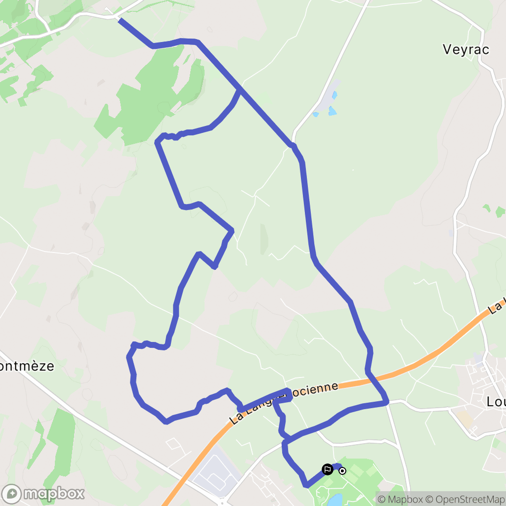Mèze : carte du parcours de randonnée - France