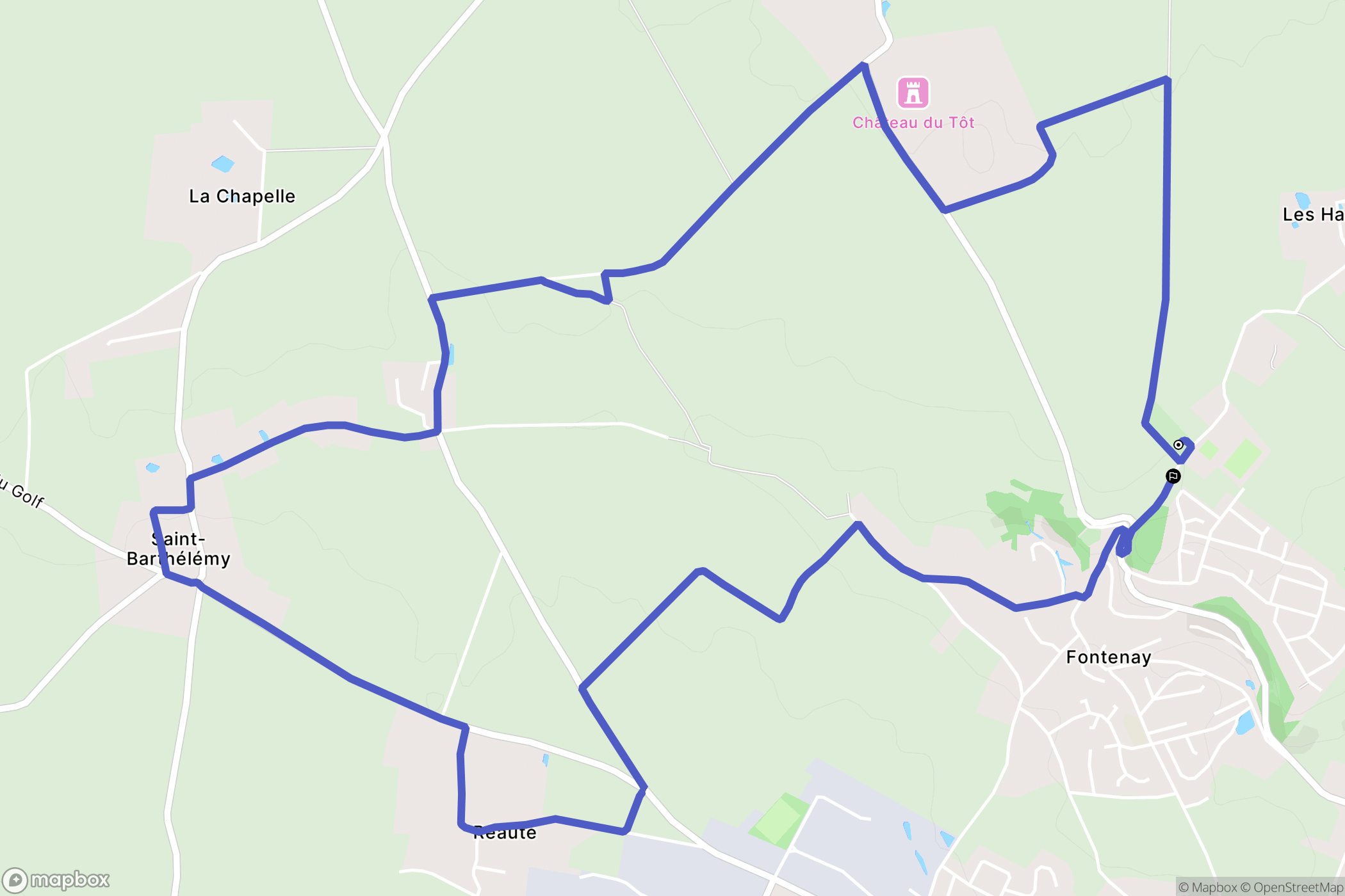 Fontenay : carte du parcours de randonnée - France