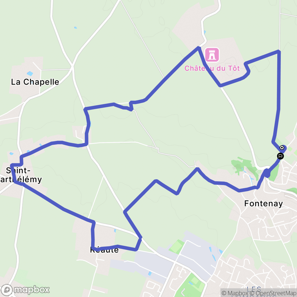 Fontenay : carte du parcours de randonnée - France