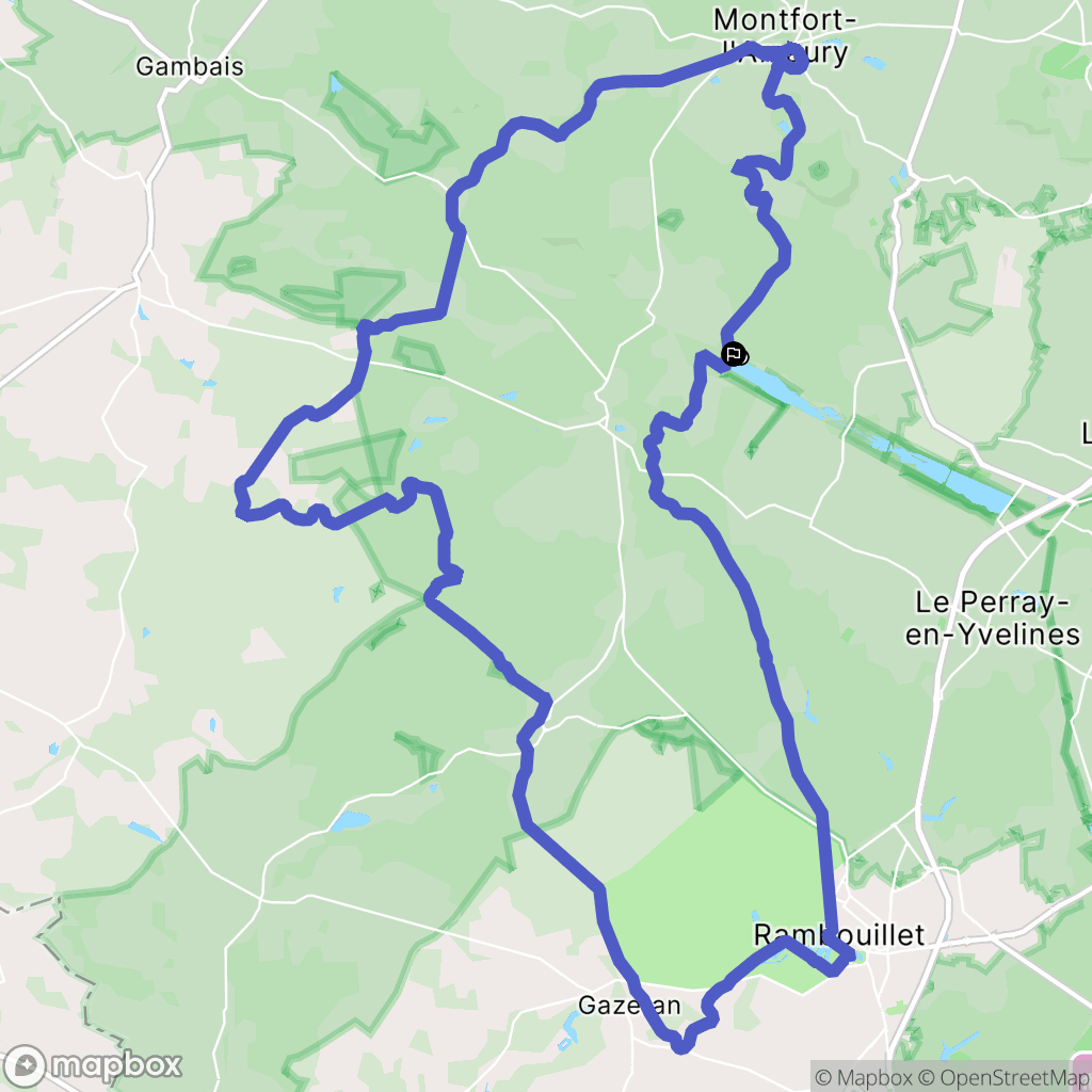 Les Bréviaires : carte du parcours de randonnée - France