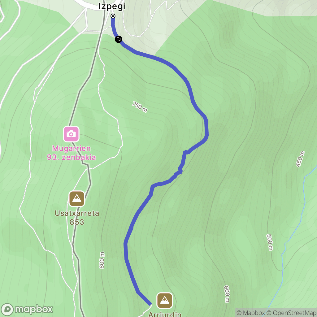 Saint-Étienne-de-Baïgorry : carte du parcours de randonnée - France