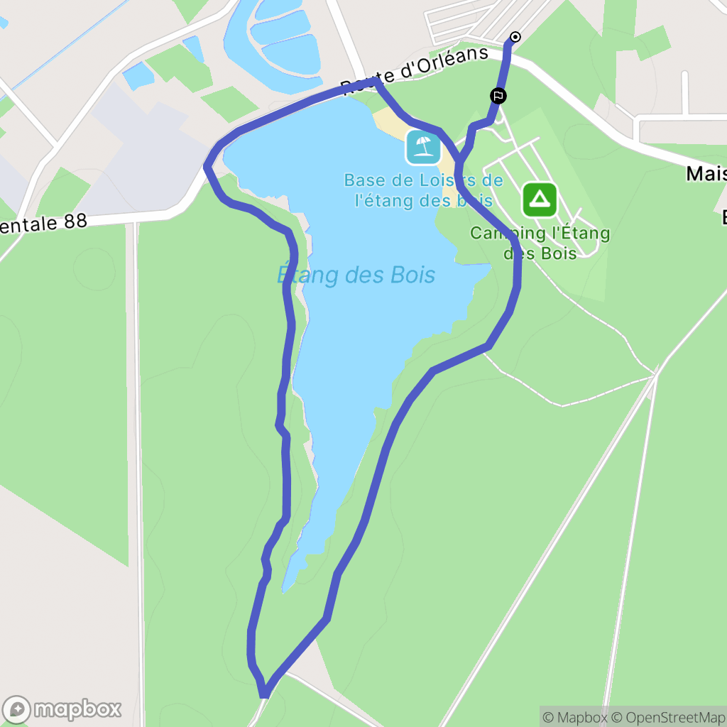 Vieilles-Maisons-sur-Joudry : carte du parcours de randonnée - France