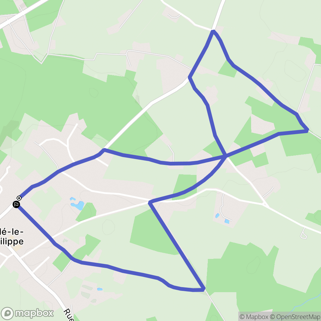 Sillé-le-Philippe : carte du parcours de randonnée - France