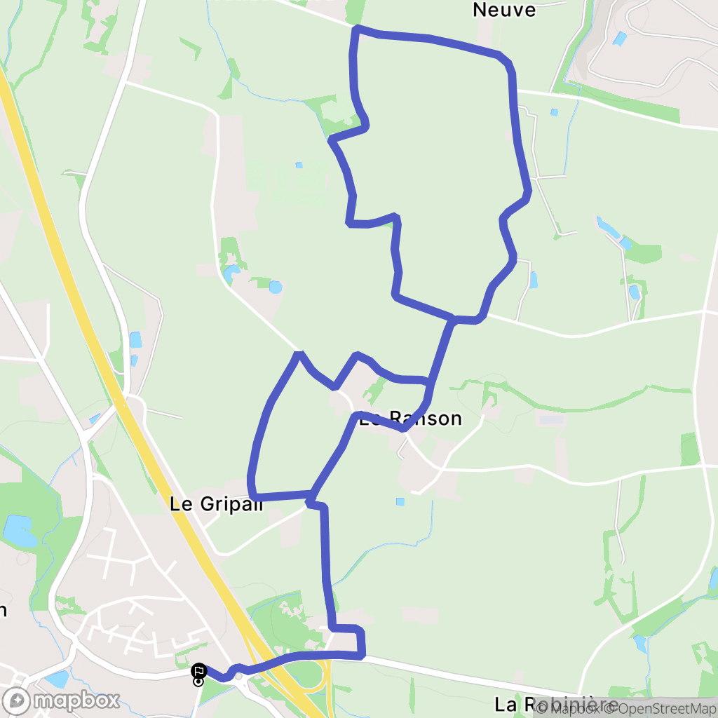Vignoc : carte du parcours de randonnée - France